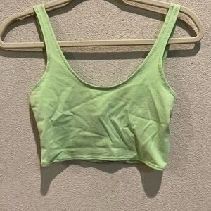 Topshop Crop Top Tank Top Sleeveless Casual Green‎ Petite Size 4